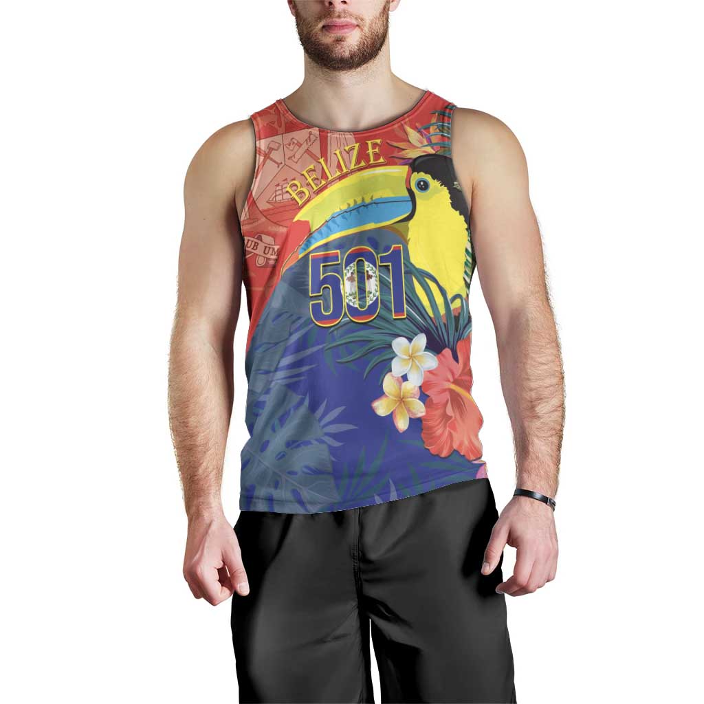 Belize Independence Day Men Tank Top 501 Proud Keel Billed Toucan Tropical - Wonder Print Shop