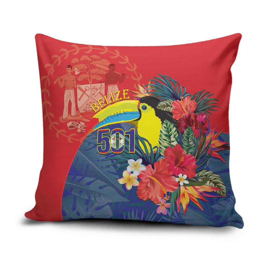 Belize Independence Day Pillow Cover 501 Proud Keel Billed Toucan Tropical - Wonder Print Shop