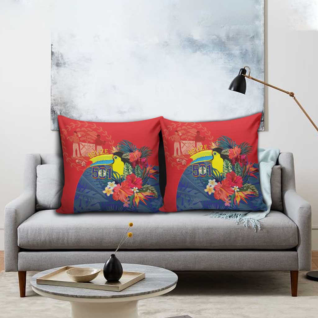Belize Independence Day Pillow Cover 501 Proud Keel Billed Toucan Tropical - Wonder Print Shop