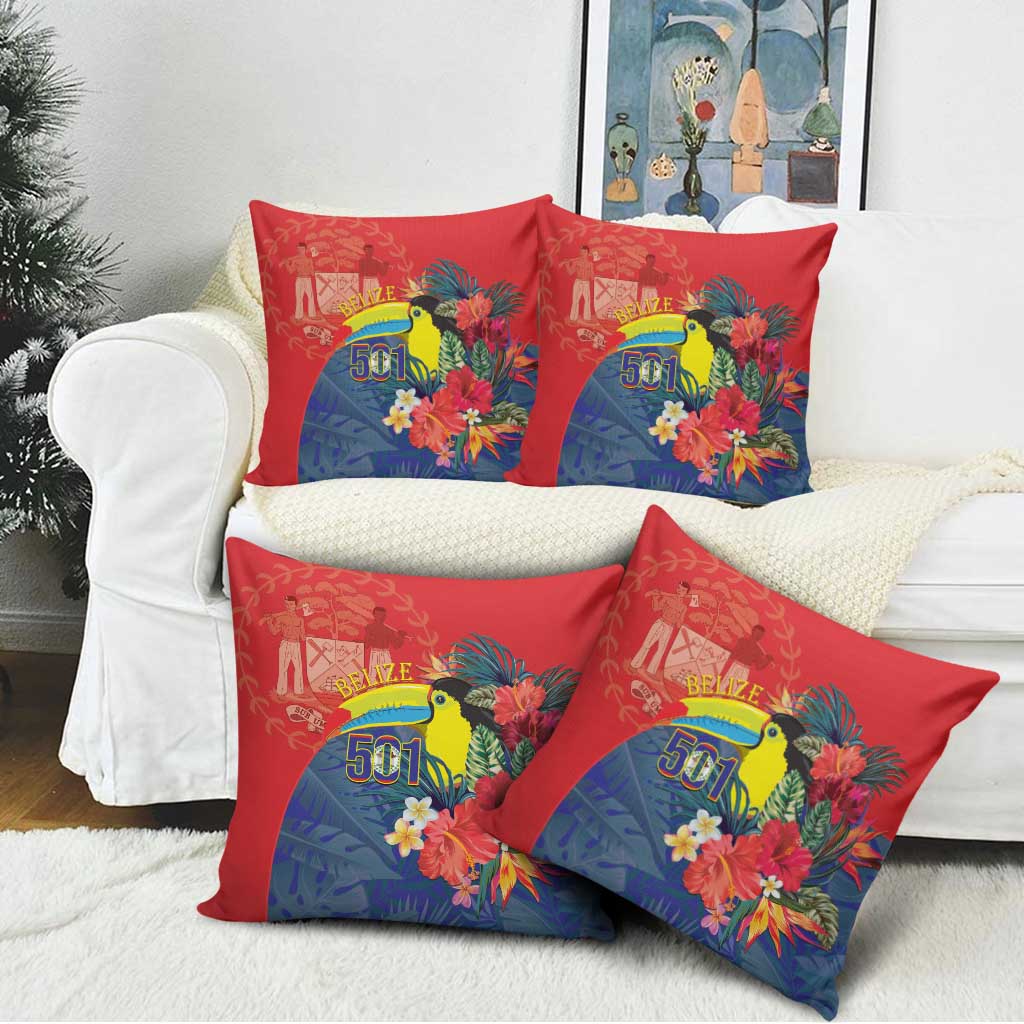 Belize Independence Day Pillow Cover 501 Proud Keel Billed Toucan Tropical - Wonder Print Shop