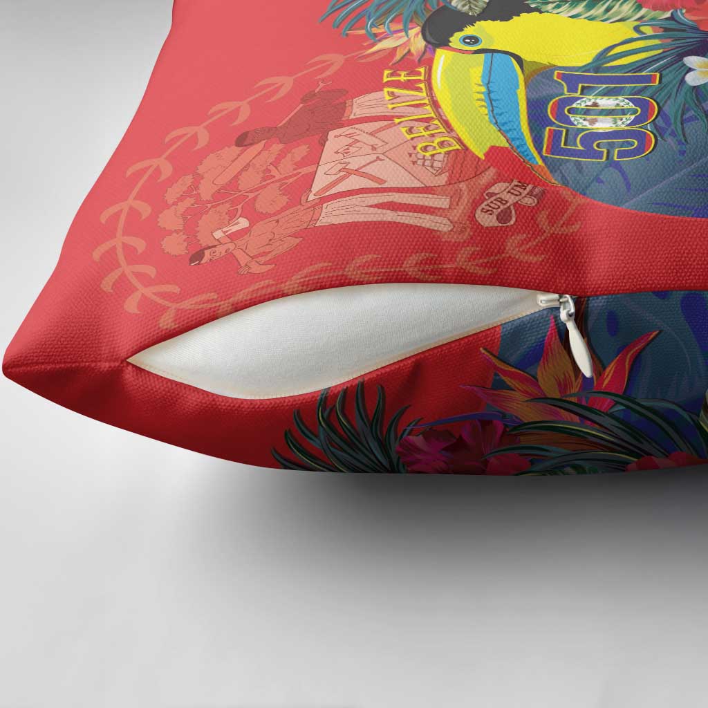Belize Independence Day Pillow Cover 501 Proud Keel Billed Toucan Tropical - Wonder Print Shop