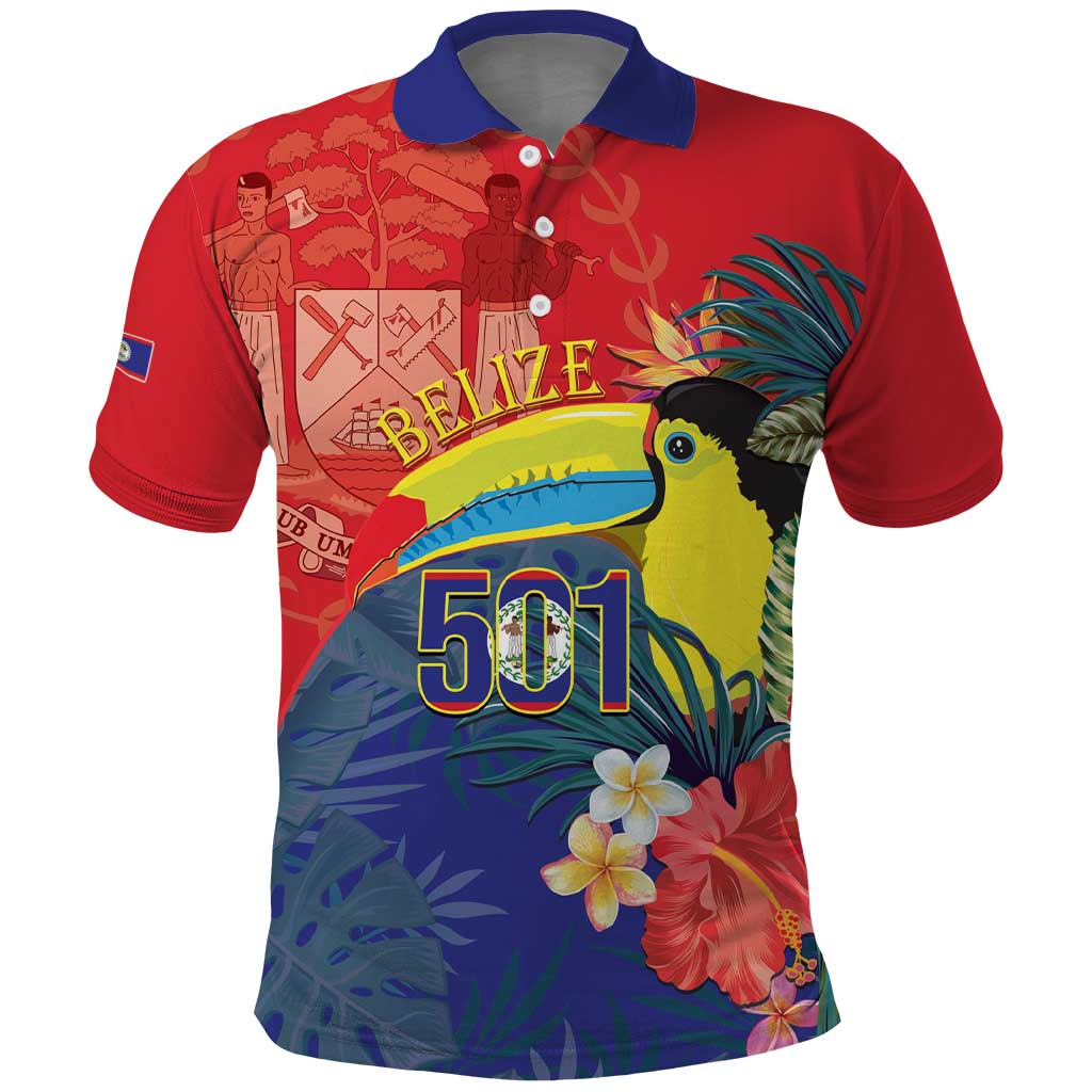 Belize Independence Day Polo Shirt 501 Proud Keel Billed Toucan Tropical - Wonder Print Shop