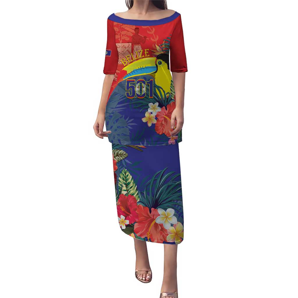 Belize Independence Day Puletasi 501 Proud Keel Billed Toucan Tropical - Wonder Print Shop