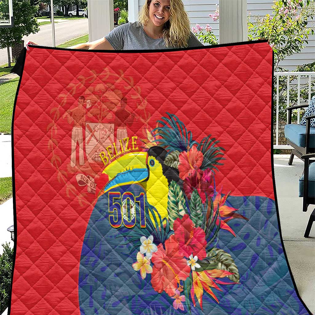 Belize Independence Day Quilt 501 Proud Keel Billed Toucan Tropical - Wonder Print Shop