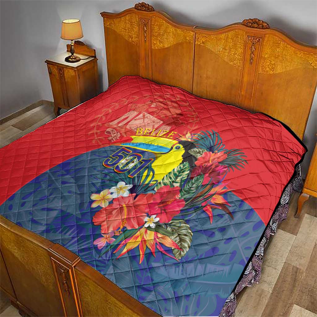 Belize Independence Day Quilt 501 Proud Keel Billed Toucan Tropical - Wonder Print Shop