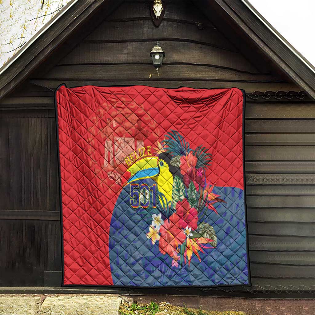 Belize Independence Day Quilt 501 Proud Keel Billed Toucan Tropical - Wonder Print Shop