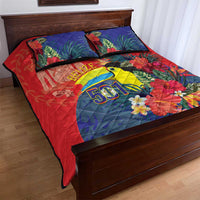 Belize Independence Day Quilt Bed Set 501 Proud Keel Billed Toucan Tropical - Wonder Print Shop