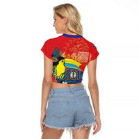Belize Independence Day Raglan Cropped T Shirt 501 Proud Keel Billed Toucan Tropical - Wonder Print Shop