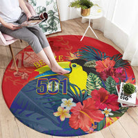 Belize Independence Day Round Carpet 501 Proud Keel Billed Toucan Tropical - Wonder Print Shop