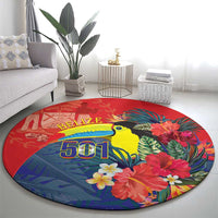 Belize Independence Day Round Carpet 501 Proud Keel Billed Toucan Tropical - Wonder Print Shop