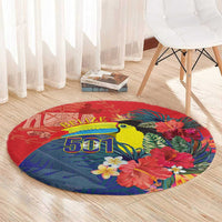 Belize Independence Day Round Carpet 501 Proud Keel Billed Toucan Tropical - Wonder Print Shop