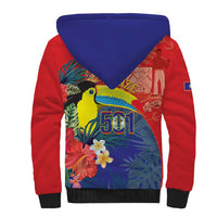 Belize Independence Day Sherpa Hoodie 501 Proud Keel Billed Toucan Tropical - Wonder Print Shop