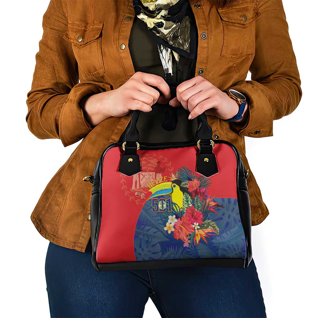 Belize Independence Day Shoulder Handbag 501 Proud Keel Billed Toucan Tropical - Wonder Print Shop