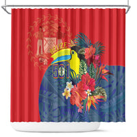 Belize Independence Day Shower Curtain 501 Proud Keel Billed Toucan Tropical - Wonder Print Shop