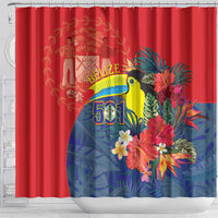 Belize Independence Day Shower Curtain 501 Proud Keel Billed Toucan Tropical - Wonder Print Shop