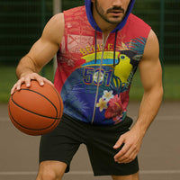 Belize Independence Day Sleeveless Zip Hoodie 501 Proud Keel Billed Toucan Tropical - Wonder Print Shop