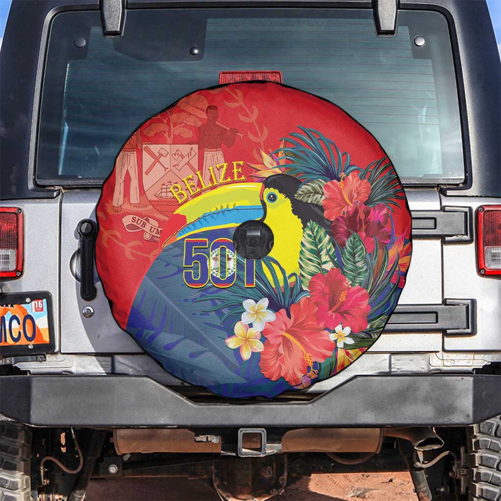 Belize Independence Day Spare Tire Cover 501 Proud Keel Billed Toucan Tropical - Wonder Print Shop