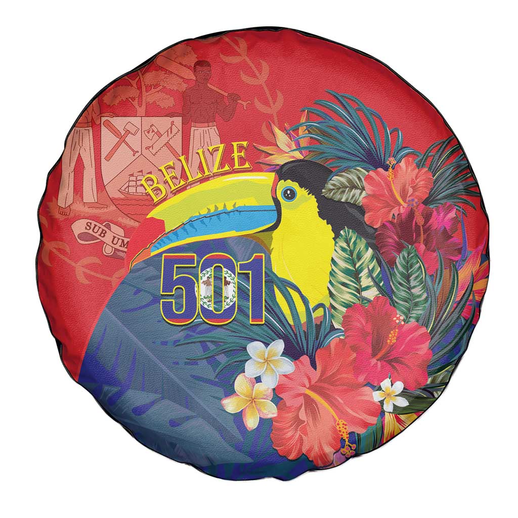Belize Independence Day Spare Tire Cover 501 Proud Keel Billed Toucan Tropical - Wonder Print Shop