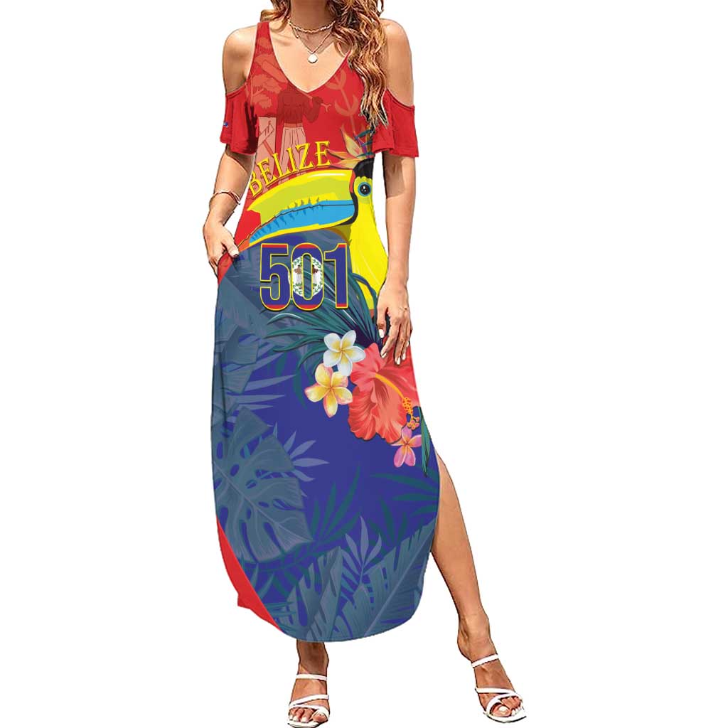 Belize Independence Day Summer Maxi Dress 501 Proud Keel Billed Toucan Tropical - Wonder Print Shop
