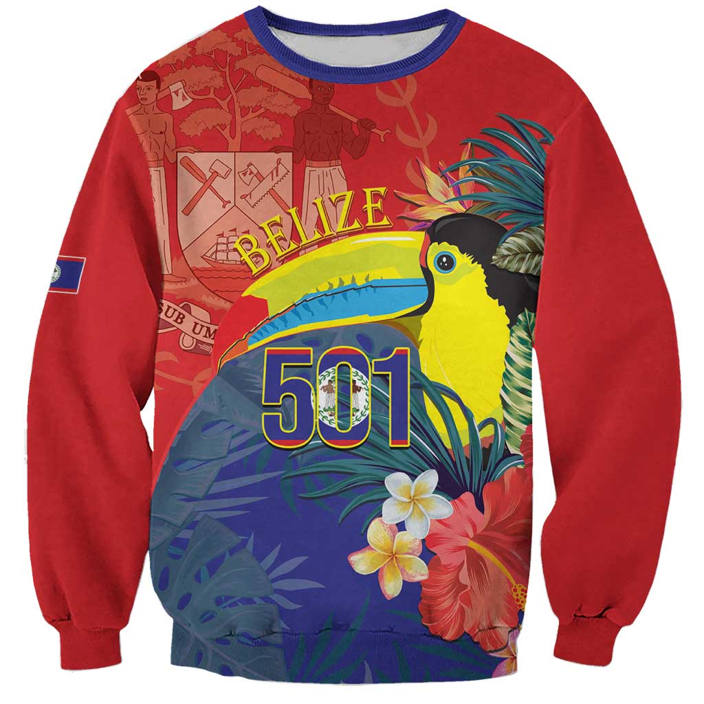 Belize Independence Day Sweatshirt 501 Proud Keel Billed Toucan Tropical - Wonder Print Shop
