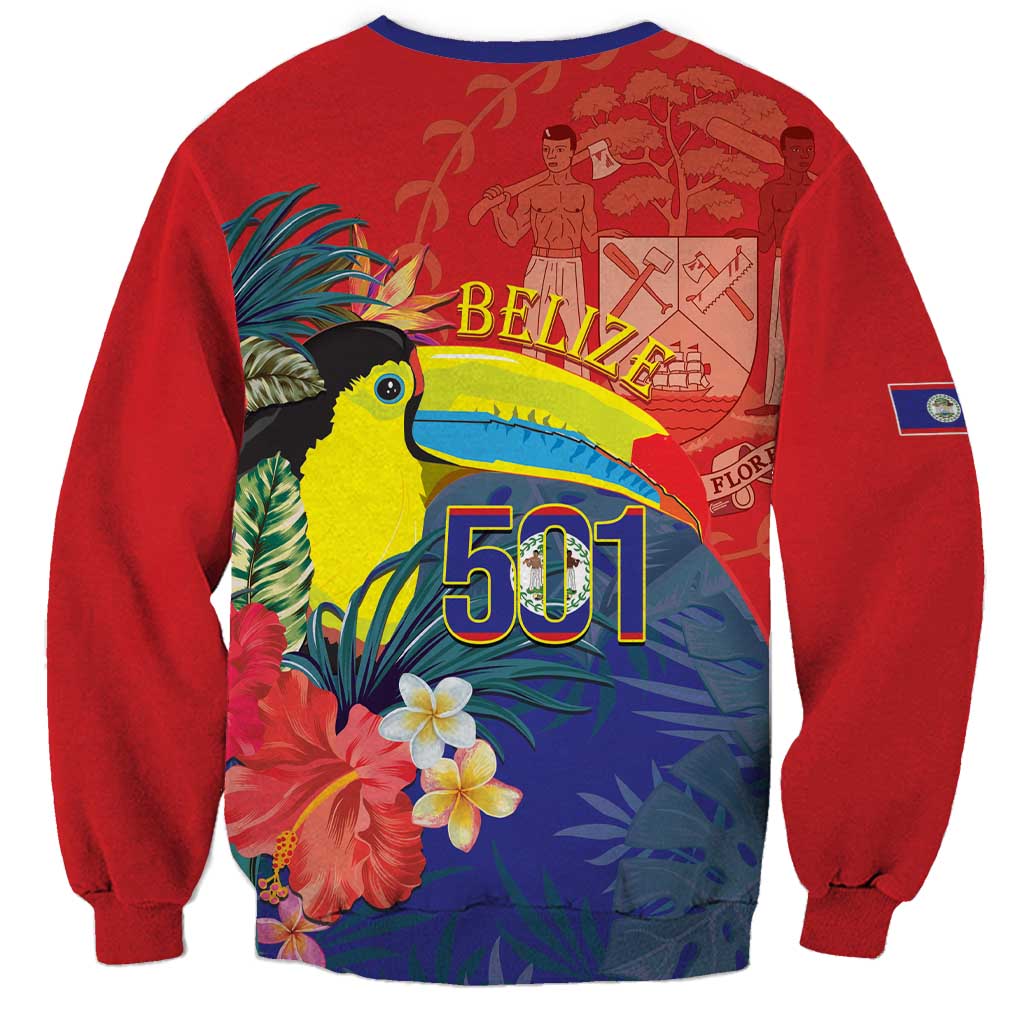 Belize Independence Day Sweatshirt 501 Proud Keel Billed Toucan Tropical - Wonder Print Shop