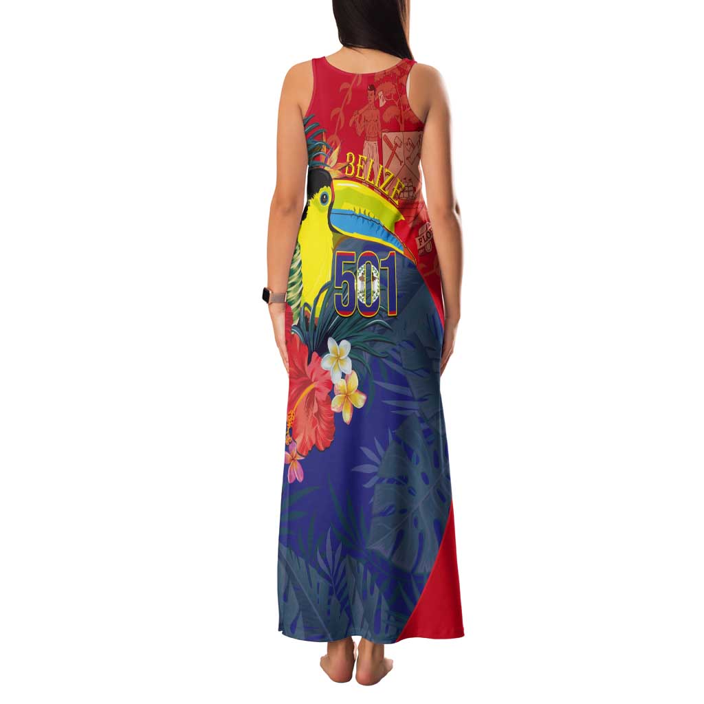 Belize Independence Day Tank Maxi Dress 501 Proud Keel Billed Toucan Tropical - Wonder Print Shop