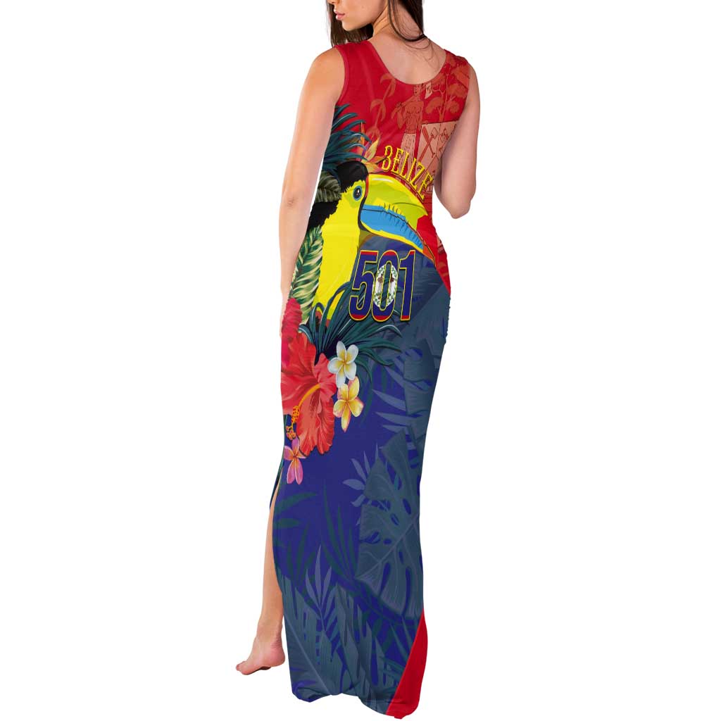 Belize Independence Day Tank Maxi Dress 501 Proud Keel Billed Toucan Tropical - Wonder Print Shop