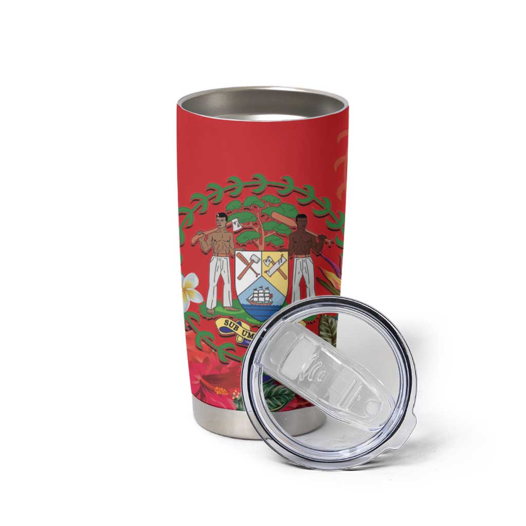 Belize Independence Day Tumbler Cup 501 Proud Keel Billed Toucan Tropical - Wonder Print Shop