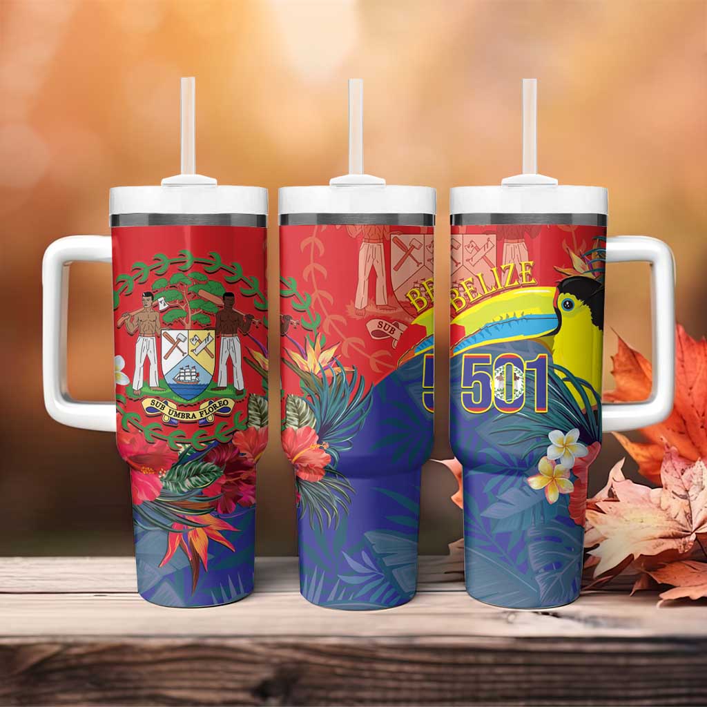 Belize Independence Day Tumbler With Handle 501 Proud Keel Billed Toucan Tropical - Wonder Print Shop