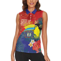 Belize Independence Day Women Sleeveless Polo Shirt 501 Proud Keel Billed Toucan Tropical - Wonder Print Shop