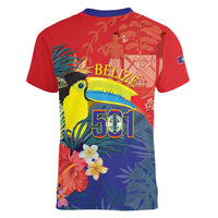 Belize Independence Day Women V-Neck T-Shirt 501 Proud Keel Billed Toucan Tropical - Wonder Print Shop