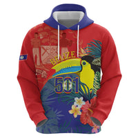 Belize Independence Day Zip Hoodie 501 Proud Keel Billed Toucan Tropical - Wonder Print Shop