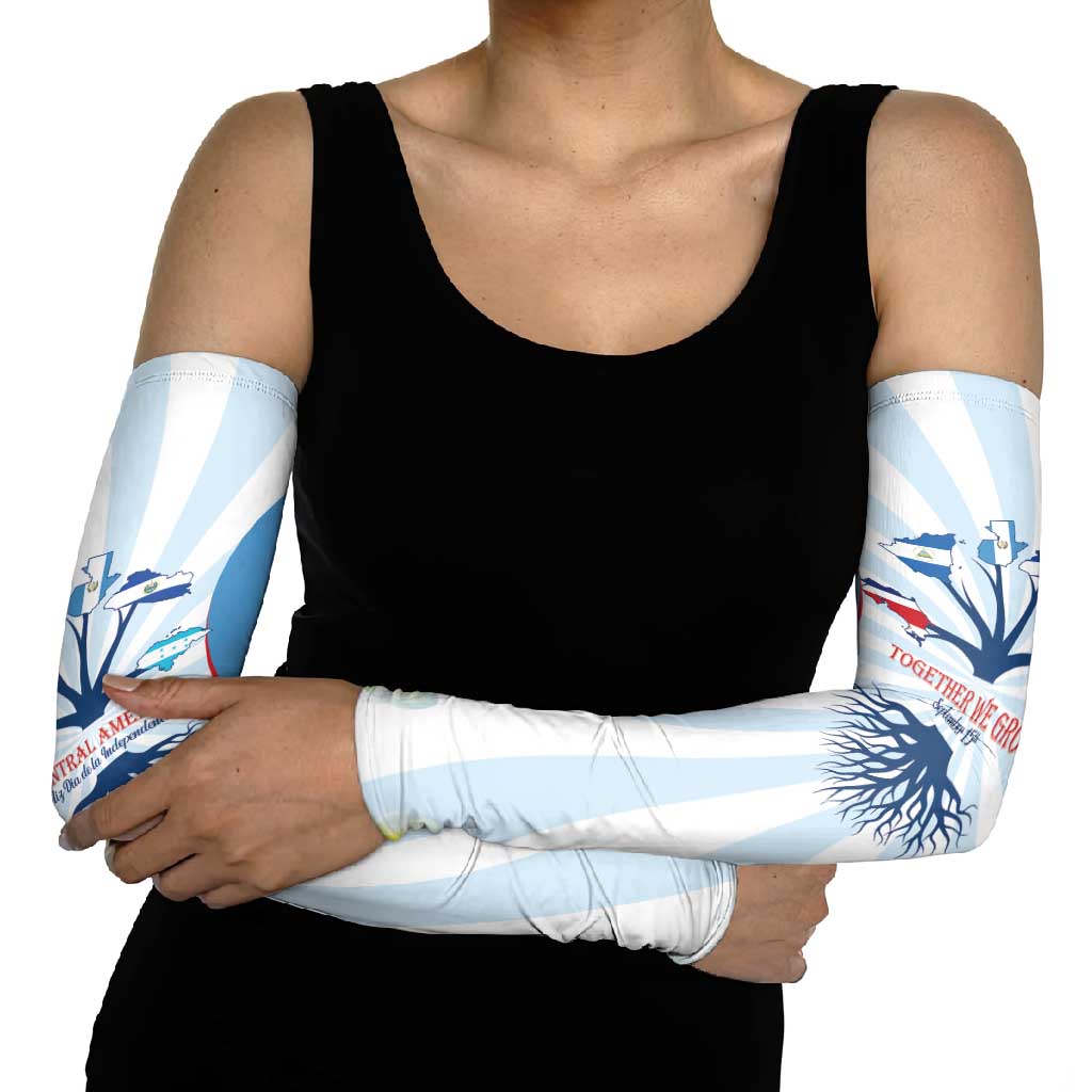 Central America Independence day Arm Sleeves September 15th Together We Grow - Wonder Print Shop