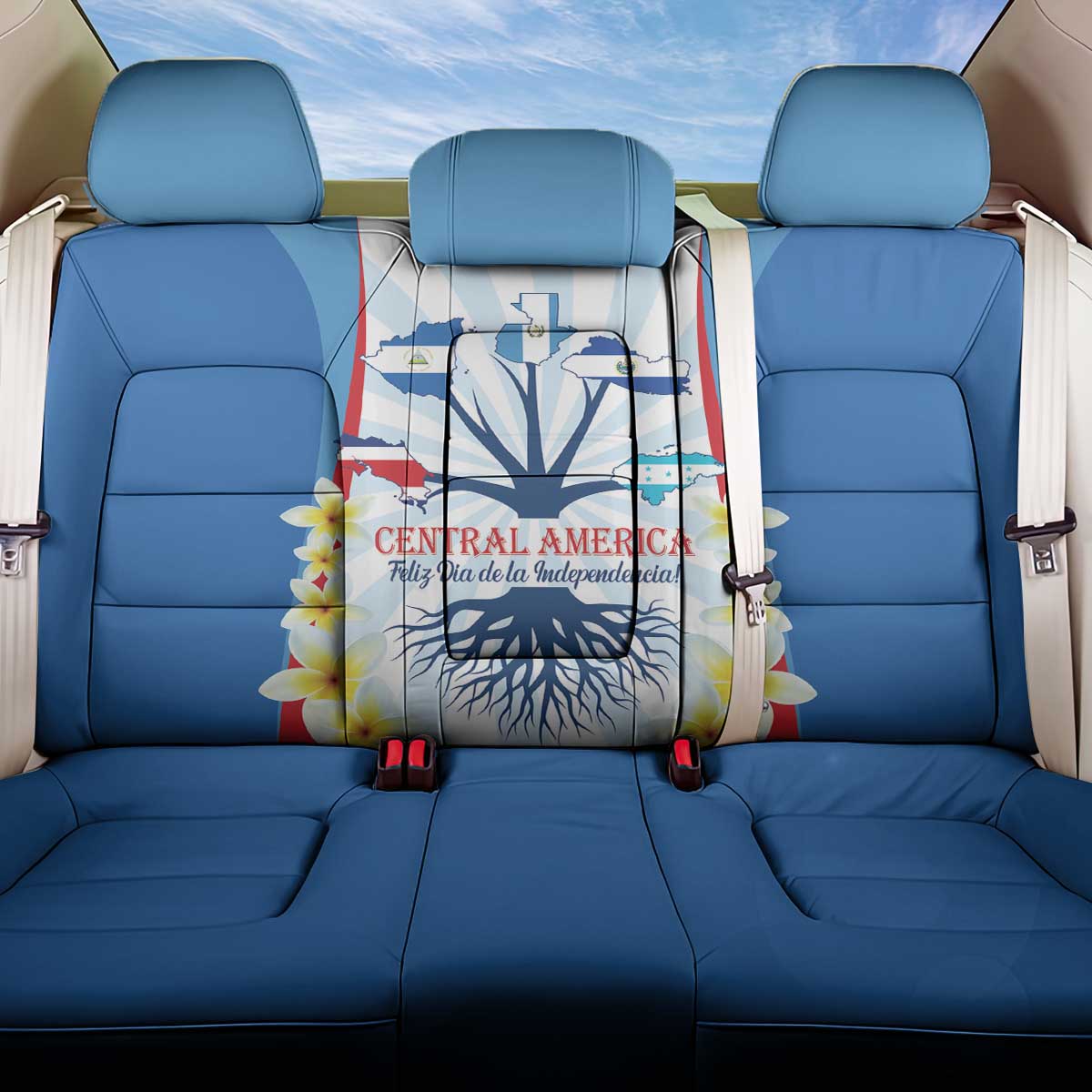 Central America Independence day Back Car Seat Cover September 15th Together We Grow - Wonder Print Shop