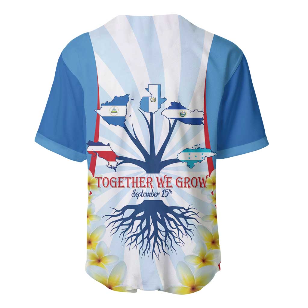 Central America Independence day Baseball Jersey September 15th Together We Grow - Wonder Print Shop