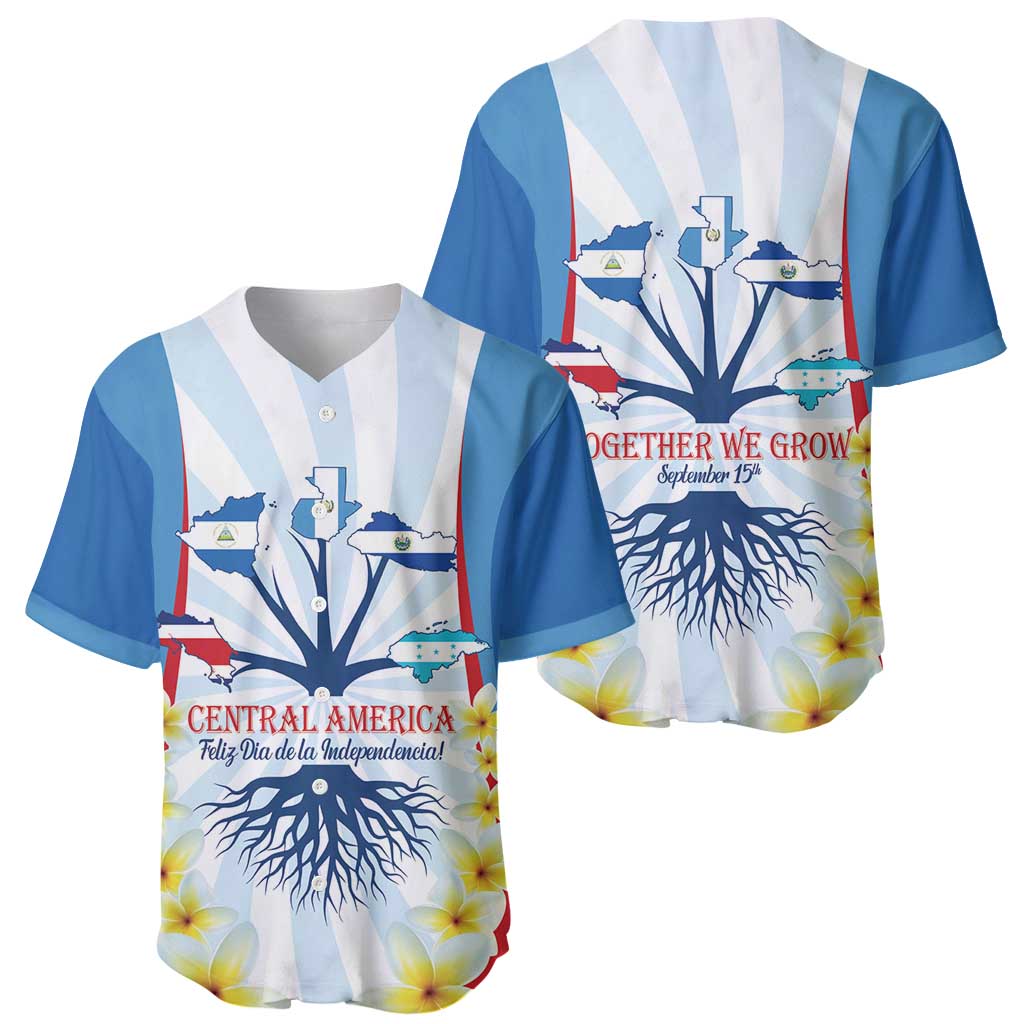 Central America Independence day Baseball Jersey September 15th Together We Grow - Wonder Print Shop