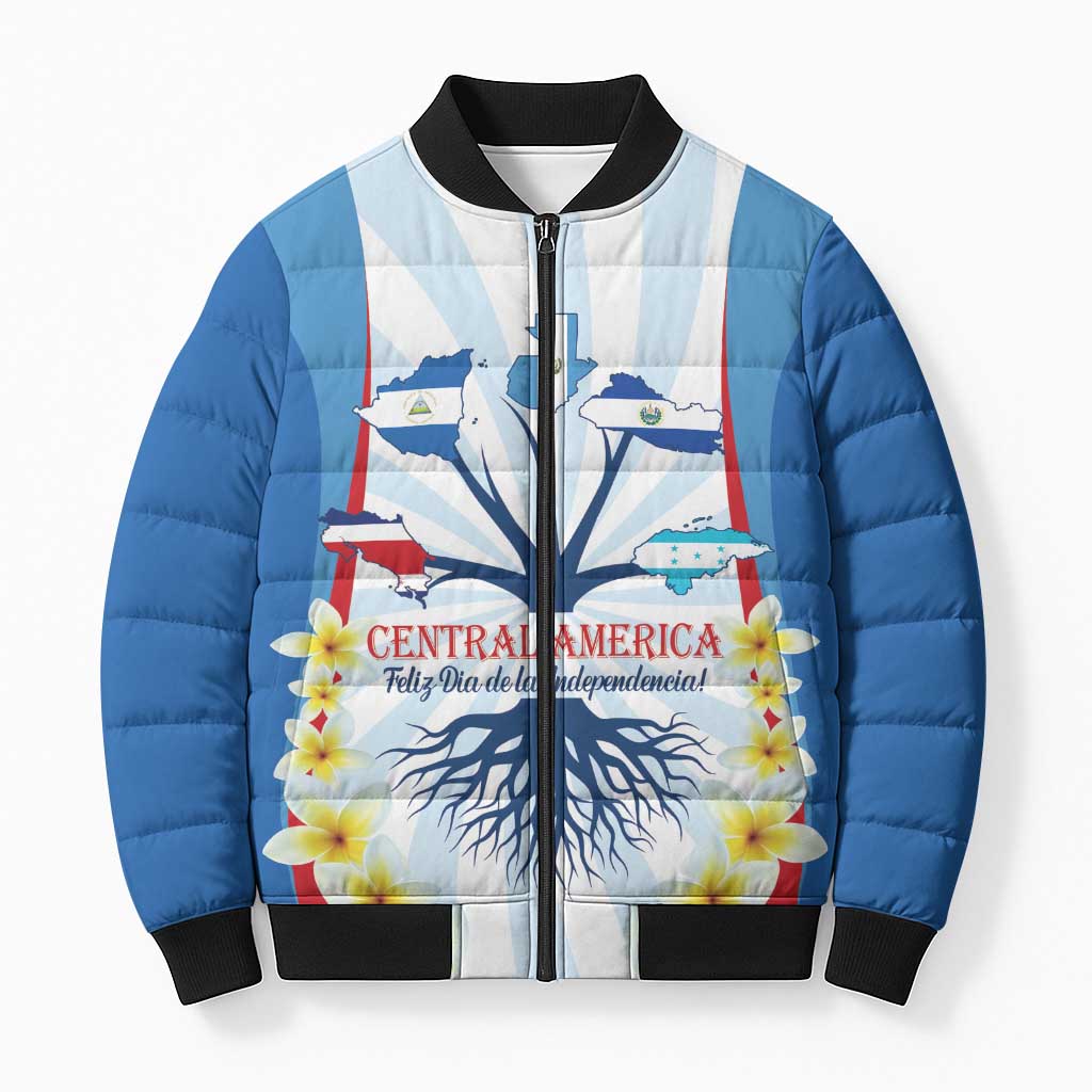Central America Independence day Bomber Puffer Jacket September 15th Together We Grow - Wonder Print Shop