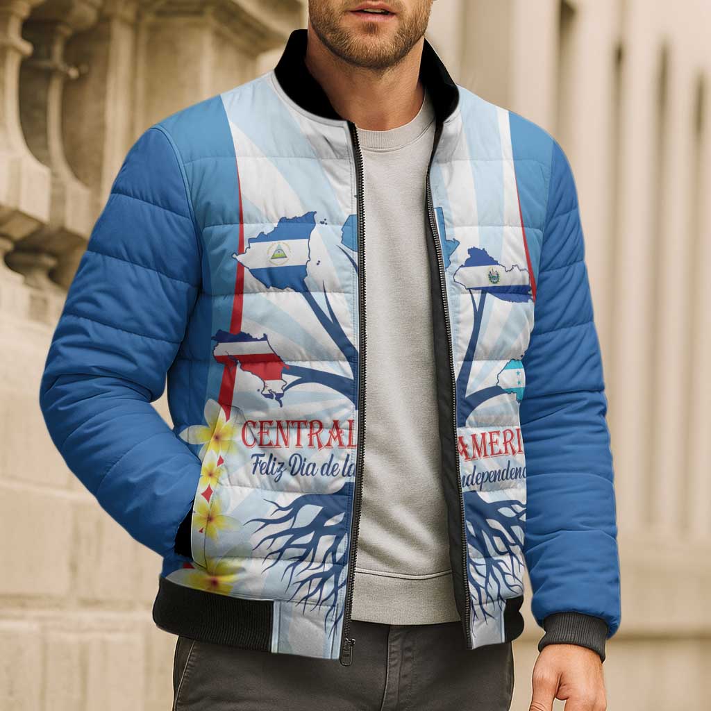 Central America Independence day Bomber Puffer Jacket September 15th Together We Grow - Wonder Print Shop