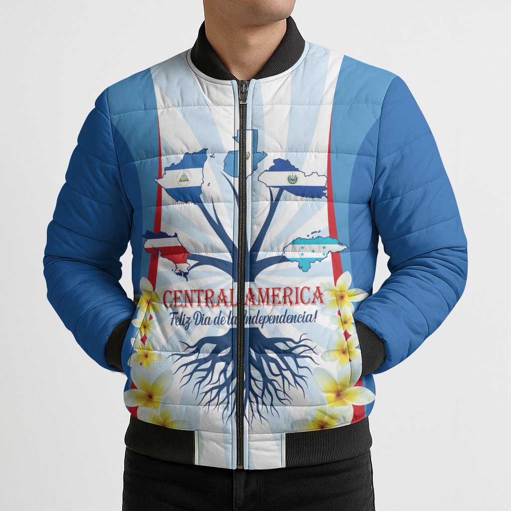 Central America Independence day Bomber Puffer Jacket September 15th Together We Grow - Wonder Print Shop