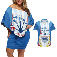 Central America Independence day Couples Matching Off Shoulder Short Dress and Hawaiian Shirt September 15th Together We Grow - Wonder Print Shop