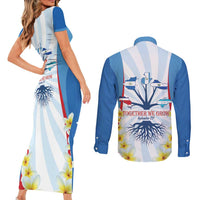 Central America Independence day Couples Matching Short Sleeve Bodycon Dress and Long Sleeve Button Shirt September 15th Together We Grow - Wonder Print Shop