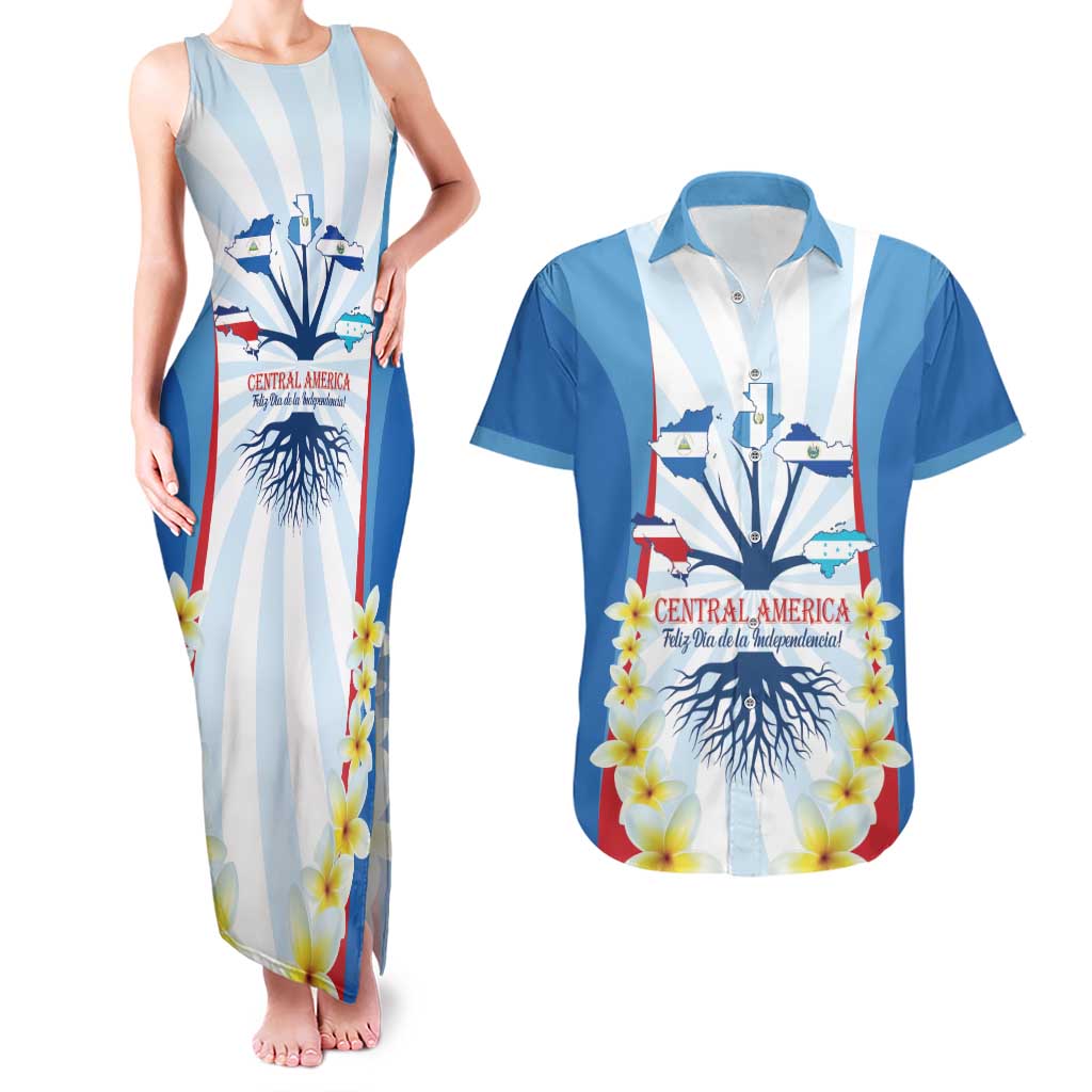 Central America Independence day Couples Matching Tank Maxi Dress and Hawaiian Shirt September 15th Together We Grow - Wonder Print Shop