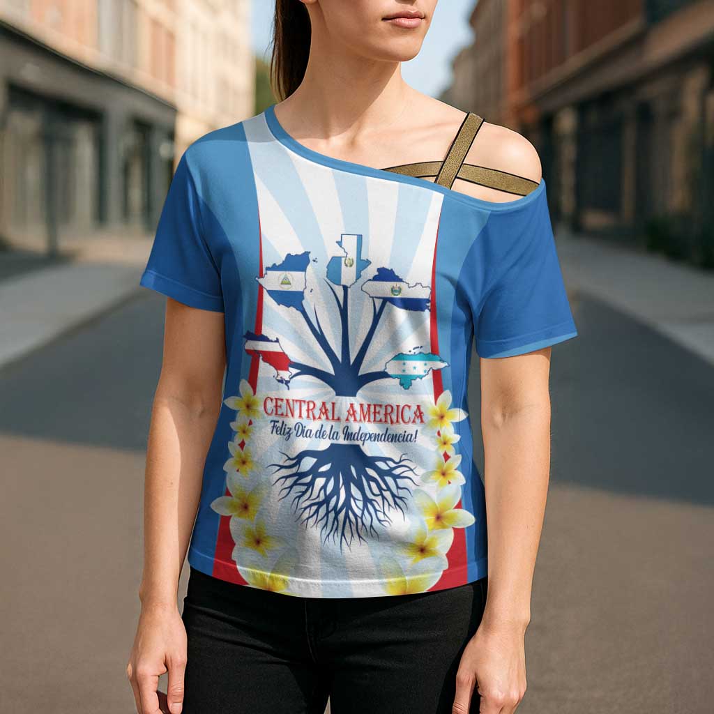 Central America Independence day Cross Shoulder Shirt September 15th Together We Grow - Wonder Print Shop