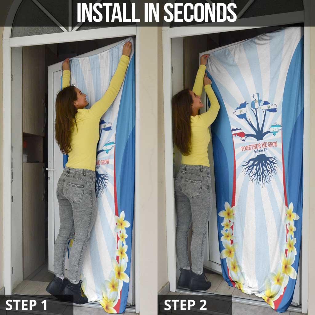 Central America Independence day Door Cover September 15th Together We Grow - Wonder Print Shop