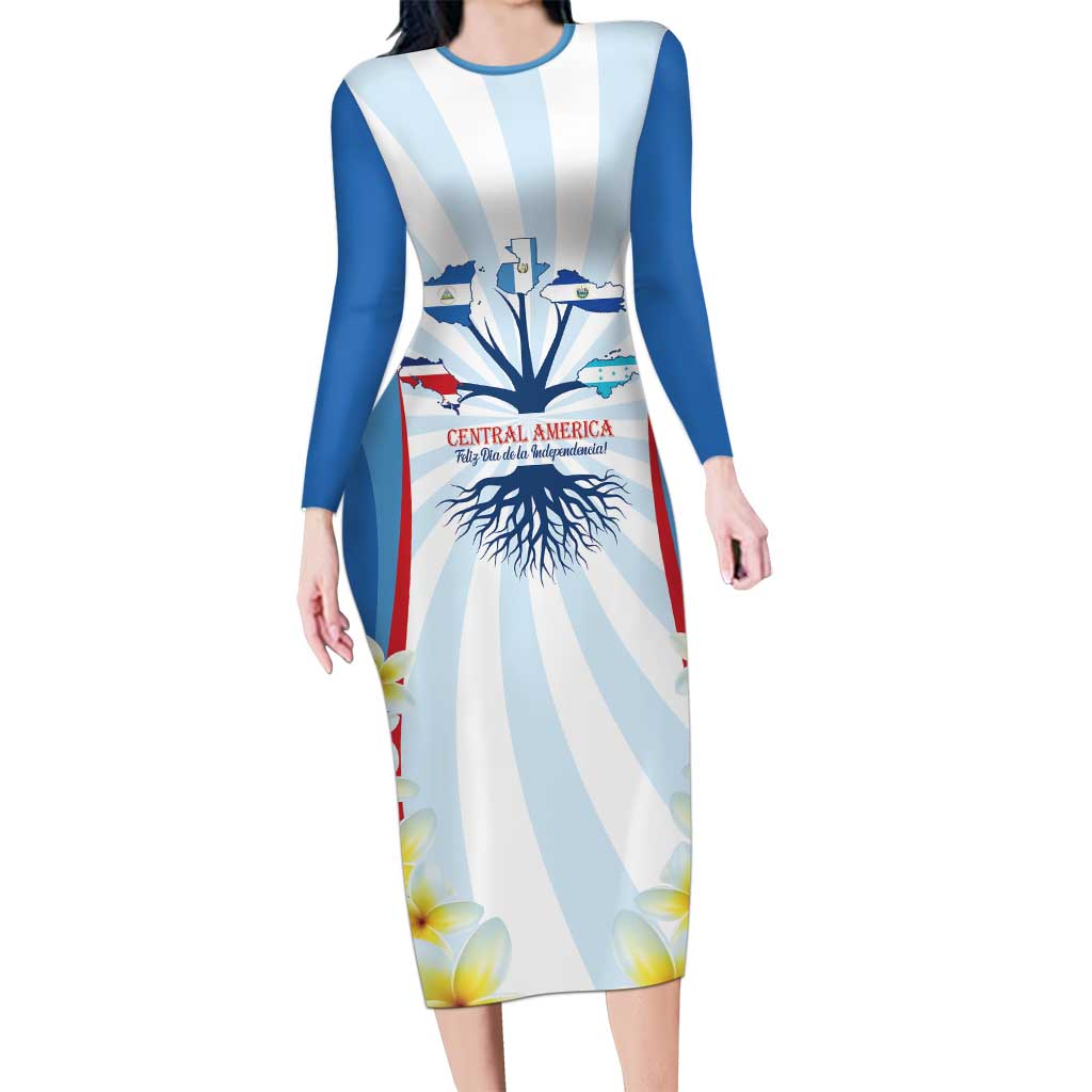 Central America Independence day Family Matching Long Sleeve Bodycon Dress and Hawaiian Shirt September 15th Together We Grow - Wonder Print Shop