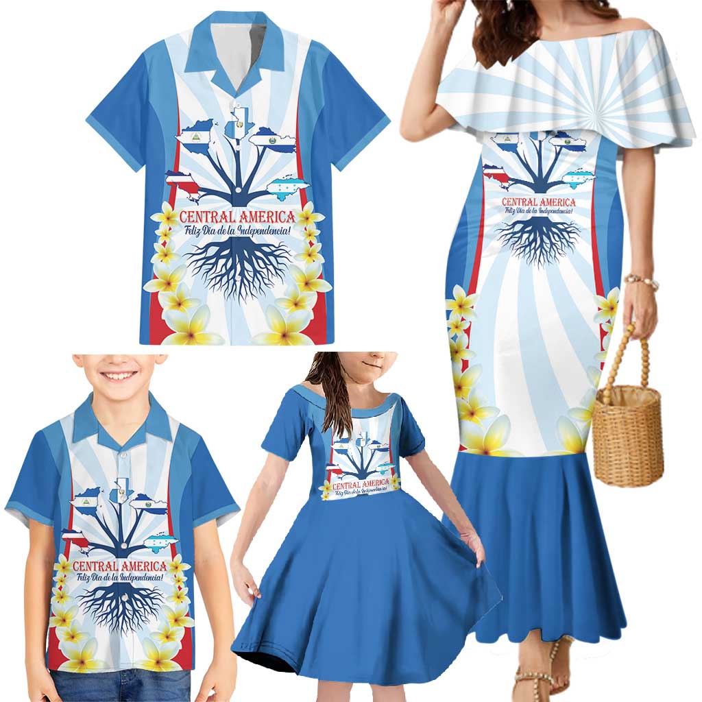 Central America Independence day Family Matching Mermaid Dress and Hawaiian Shirt September 15th Together We Grow - Wonder Print Shop