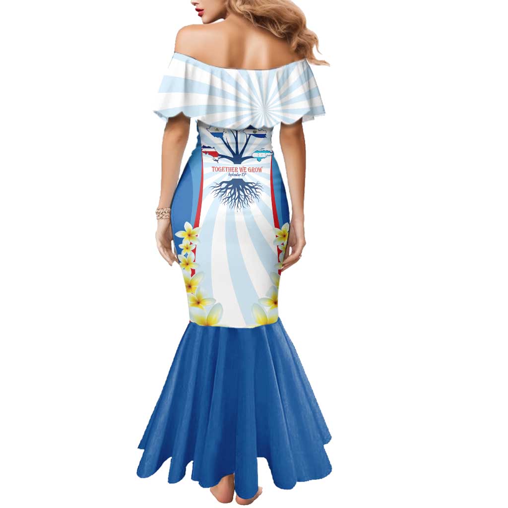 Central America Independence day Family Matching Mermaid Dress and Hawaiian Shirt September 15th Together We Grow - Wonder Print Shop