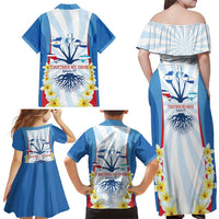 Central America Independence day Family Matching Off Shoulder Maxi Dress and Hawaiian Shirt September 15th Together We Grow - Wonder Print Shop