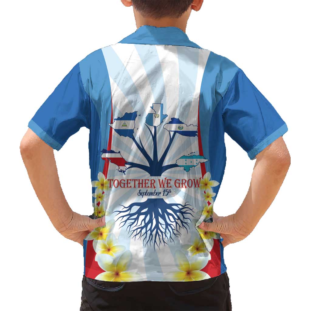 Central America Independence day Family Matching Puletasi and Hawaiian Shirt September 15th Together We Grow - Wonder Print Shop