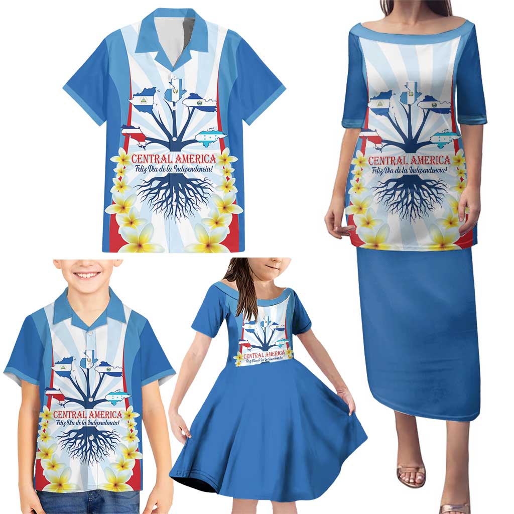 Central America Independence day Family Matching Puletasi and Hawaiian Shirt September 15th Together We Grow - Wonder Print Shop